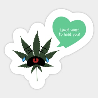 Cannabis Healing Sticker